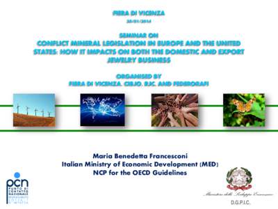 FIERA DI VICENZASEMINAR ON CONFLICT MINERAL LEGISLATION IN EUROPE AND THE UNITED STATES: HOW IT IMPACTS ON BOTH THE DOMESTIC AND EXPORT
