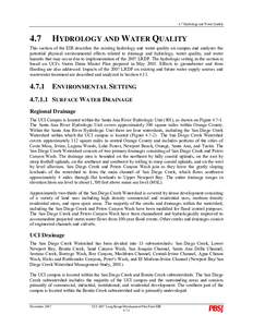 Geography of California / Geography of Southern California / San Joaquin Hills / Santa Ana Mountains / Aquatic ecology / Drainage / Stormwater management / San Diego Creek / Peters Canyon Wash / Santa Ana River / Irvine Ranch Water District / Long Range Development Plan