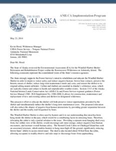 ANILCA Implementation Program OFFICE OF PROJECT MANAGEMENT & PERMITTING 550 West Seventh Avenue, Suite 1430 Anchorage, Alaska[removed]Main: [removed]Fax: [removed]