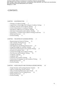 Teaching Academic Writing: An Introduction for Teachers of Second Language Writers Brian Paltridge, Lesley Harbon, David Hirsh, Huizhong Shen, Marie Stevenson, Aek Phakiti, and Lindy Woodrow http://www.press.umich.edu/ti