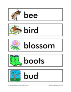 bee bird blossom boots bud © 2008, The Holiday Zone. All Rights Reserved.