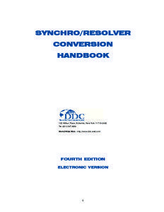 SYNCHRO/RESOLVER CONVERSION HANDBOOK