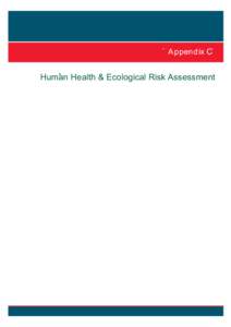ٞ A p pen d ix Cٞ  Human ٞ Health & Ecological Risk Assessment   