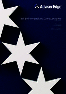 Bell Environmental and Gannawarra SHire  Case Study Prepared by  Adviser Edge