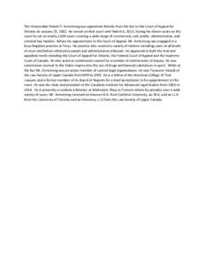 Court of Appeal for Ontario / Arbitral tribunal / Arbitration / Appeal / Supreme Court of Canada / Russel Zinn / Law / Canadian law / Court system of Canada