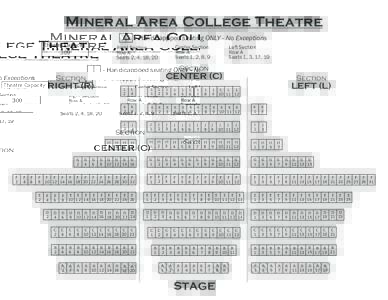 Mineral Area College Theatre - Handicappped seating ONLY - No Exceptions Theatre Capacity: 309