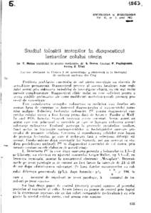 {96}. ONCOLOGIA $l RADIOLOGTA Vol II, nr 2, anul 1963 r-t  Studiul folosirii izotopilor in diognosticul