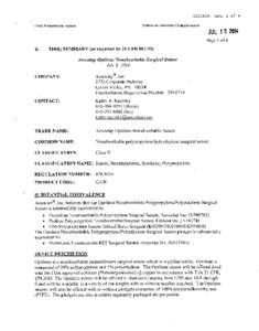 K133890, page I of Optilene Nonabsorbable Surgical Suture 510(k) Premarket Notification  JUL[removed]