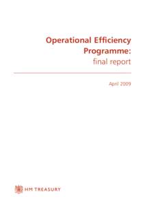 Operational Efficiency Programme: final report