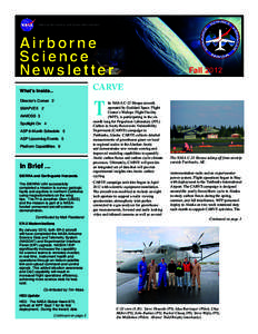 National Aeronautics and Space Administration  Airborne Science Newsletter