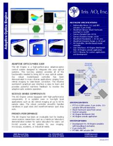 Adaptive Optics Engine  AO ENGINE SPECIFICATIONS   