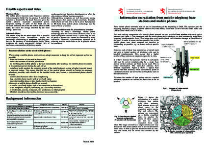 H e al th aspe cts and risk s Th e rm ale ffe cts : Th e m obile ph one trans m its radio-fre q ue ncy radiation (‘e lectrom agne tic fie lds ’) by its ante nna. A part of th is radiation is abs orbe d by th e h e ad