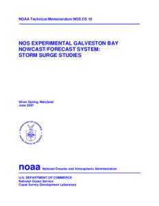 NOAA Technical Memorandum NOS CS 8