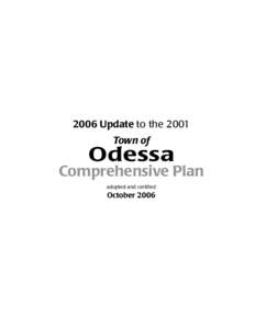 2006 Update to the 2001 Town of Odessa Comprehensive Plan (text only)
