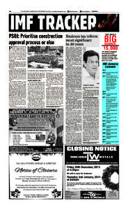 C4  THE GLEANER, WEDNESDAY, DECEMBER 18, 2013 • www.jamaica-gleaner.com • PSOJ: Prioritise construction approval process or else