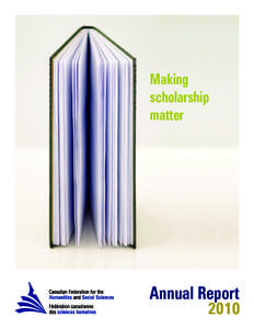 Making scholarship matter Annual Report