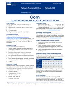 Corn Crop Insurance in the Raleigh Region