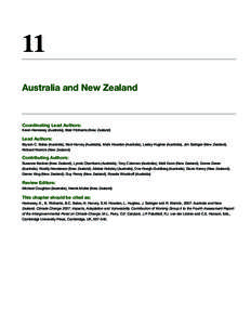 11 Australia and New Zealand Coordinating Lead Authors: Kevin Hennessy (Australia), Blair Fitzharris (New Zealand)