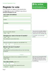 Electoral roll / Voter registration / Accountability / Electoral registration in the United Kingdom / Elections in the United Kingdom / Elections / Politics / Government