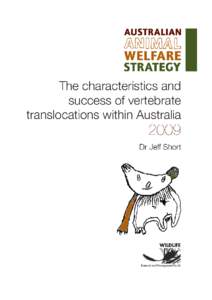 ii    The characteristics and success of vertebrate translocations within Australia was a project supported by funding from the Australian Government Department of Agriculture, Fisheries and Forestry under the Austral