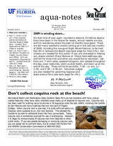 aqua-notes 150 Sawgrass Road Bunnell, FL[removed]7464  Volume 9, Issue 4