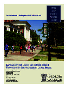 International Undergraduate Application  Bring your world to Georgia