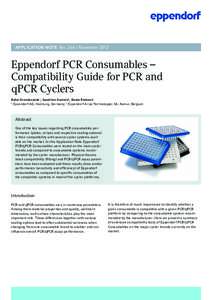 Eppendorf PCR Consumables – Compatibility Guide for PCR and qPCR Cyclers