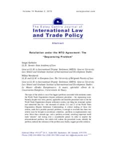 Education / Master of Laws / World Trade Organization / Graduate Institute of International and Development Studies / Public international law / International trade / International relations / Geneva