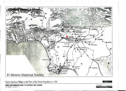 El Sereno Historical Society  , El Sereno Historical Society Native American Villages at the Time of the Portola Expedition in 1769