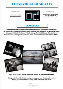 PRESTATIONS MUSICALES ND ANIMATIONS ND ANIMATIONS  4 Route du Fort de Castillon