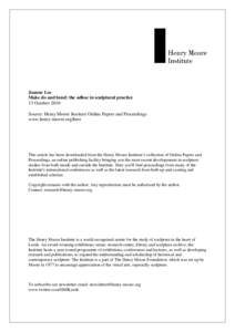 Henry Moore / Charles Jencks / Allan Kaprow / Copyright law of the United States / Copyright / British art / British people / Information
