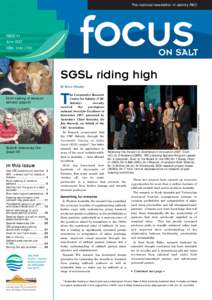 The national newsletter of salinity R&D  ISSUE 41 June 2007 ISSN: [removed]