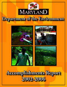 Department of of the the Environment Environment  Accomplishments Report