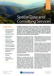 Consulting Services Spatial Data and Consulting Services Applications