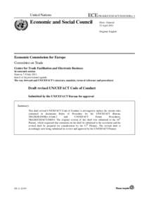 Business / UN/CEFACT / Trade facilitation / United Nations Economic Commission for Europe / United Nations / Commerce / International relations / UN CEFACT TBG5 / International trade / United Nations Economic and Social Council / Electronic commerce