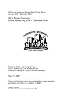 Microsoft Word - March 2007 Report 1 Settlement Agreement.doc