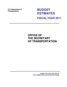 GENERAL PROVISIONS – DEPARTMENT OF TRANSPORTATION