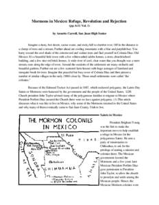 Mountain Meadows massacre / Blanding /  Utah / Mormons / Colonia Dublán / San Juan County /  Utah / Mormon pioneers / Brigham Young / Mormon colonies in Mexico / The Church of Jesus Christ of Latter-day Saints / The Church of Jesus Christ of Latter-day Saints in Mexico / Latter Day Saint movement