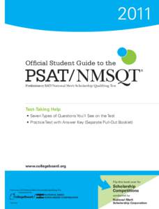 2011 Official Student Guide to the Preliminary SAT/National Merit Scholarship Qualifying Test  Test-Taking Help