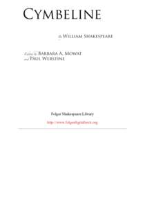 Folger Shakespeare Library http://www.folgerdigitaltexts.org Contents  Front
