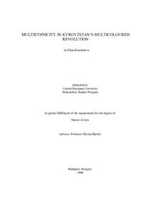 Protests / Republics / Kurmanbek Bakiyev / Tulip Revolution / Fergana Valley / Constitution of Kyrgyzstan / Bakyt Beshimov / Kyrgyzstan / Politics of Kyrgyzstan / Asia