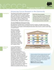 NCCCP  Progress Report 2012 Enhancing Cancer Research in the Community