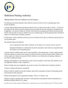 Bethlehem Parking Authority 