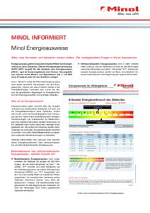 Minol informiert: Minol-Energieausweise