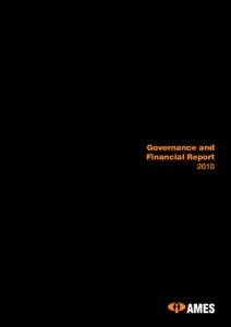 Governance and Financial Report 2010 Section A AMES 2010 Governance Report
