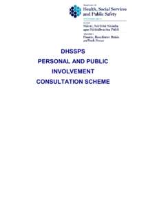 DHSSPS PERSONAL AND PUBLIC INVOLVEMENT CONSULTATION SCHEME  January 2011