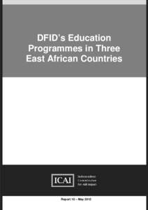 DFID’s Education Programmes in Three East African Countries