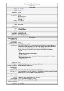 Business and Consumer Survey Metadata Overview Contact data Country Survey