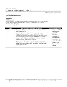 San Juan County  Economic Development Council August 14, 2012 • Teleconferenced  SPECIAL MEETING MINUTES