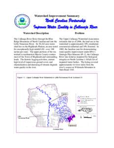 Watershed Improvement Summary - Cullasaja River